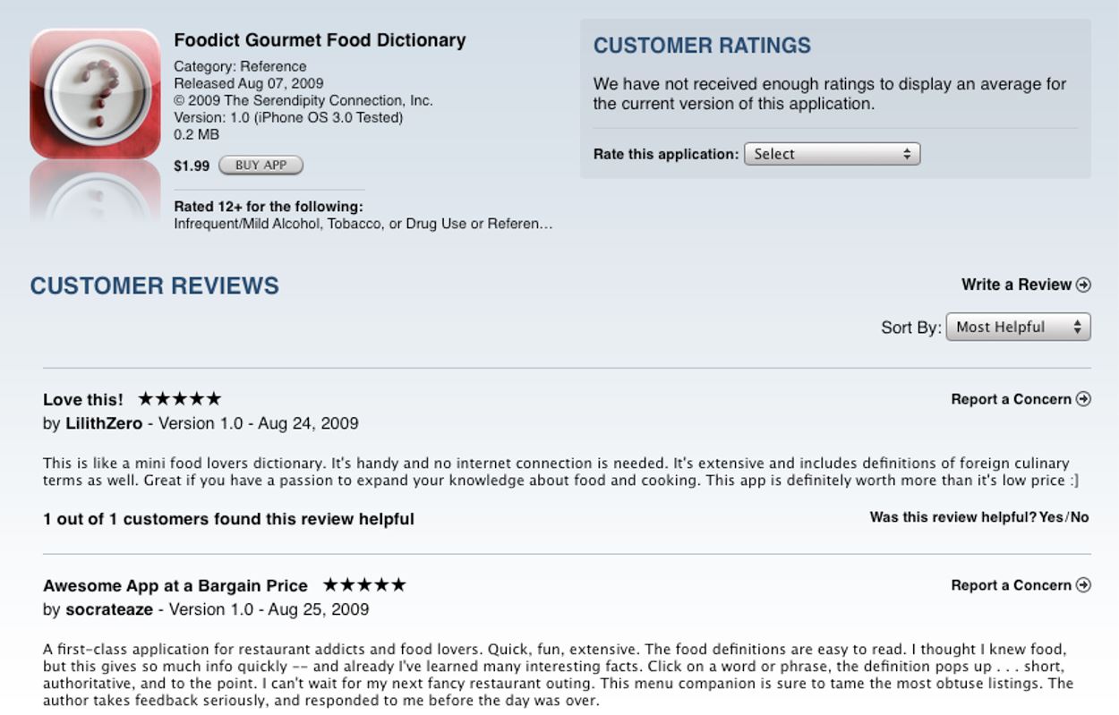 Foodict on the Apple App Store
